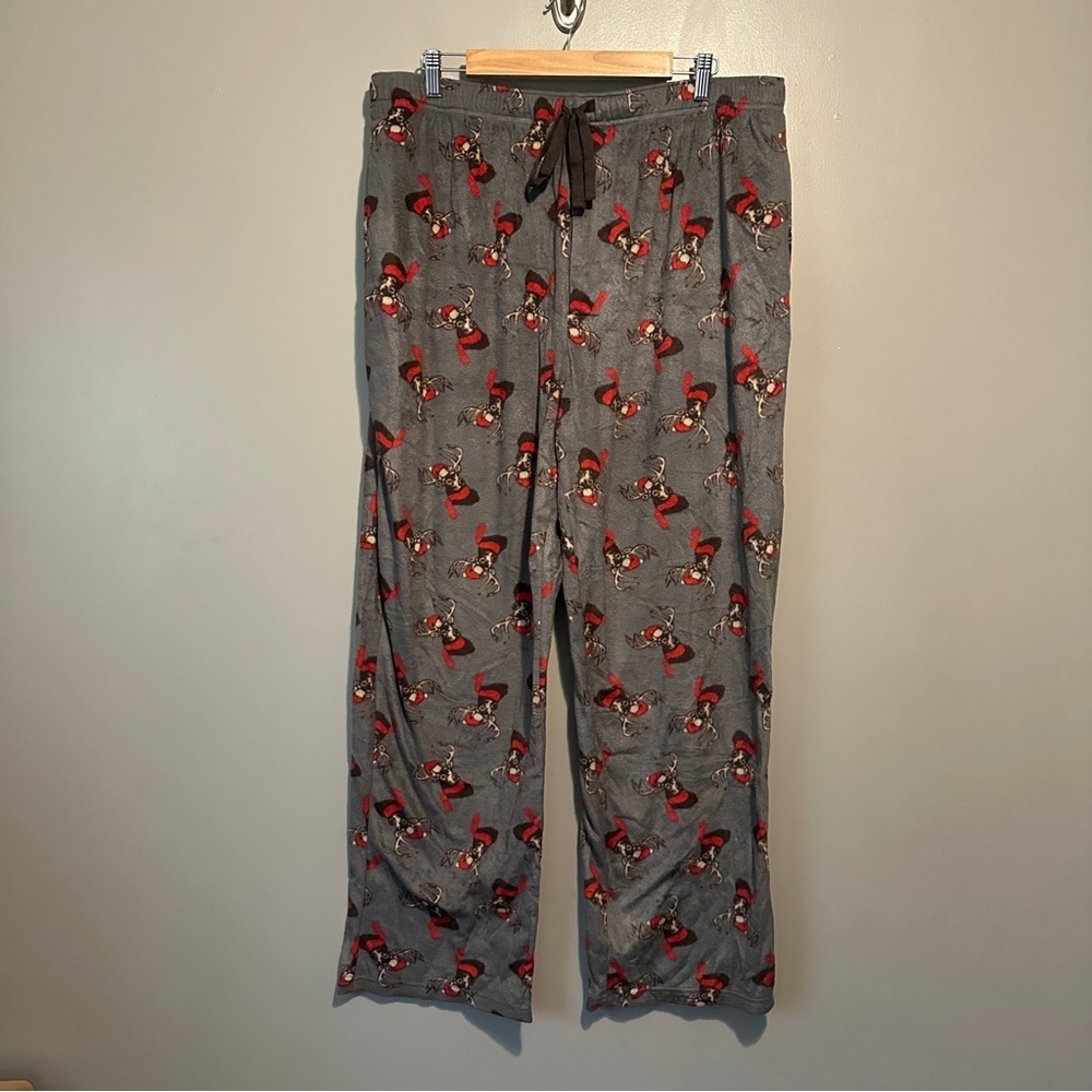 Stafford reindeer Christmas regular fit fleece sleep pants